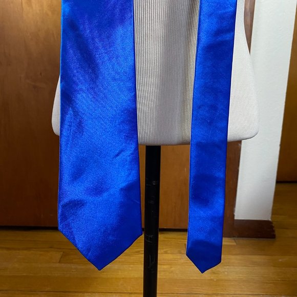 GUC Amscan Electric Blue Men's Necktie Slim - Picture 6 of 7